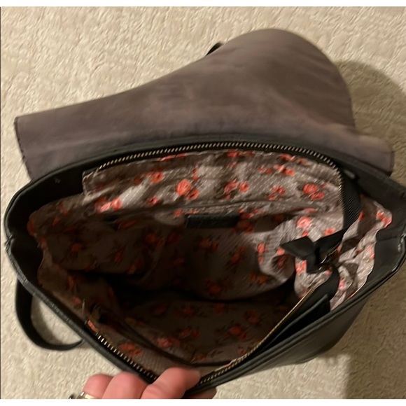 joy Susan gray vegan Leather Backpack - Picture 4 of 4